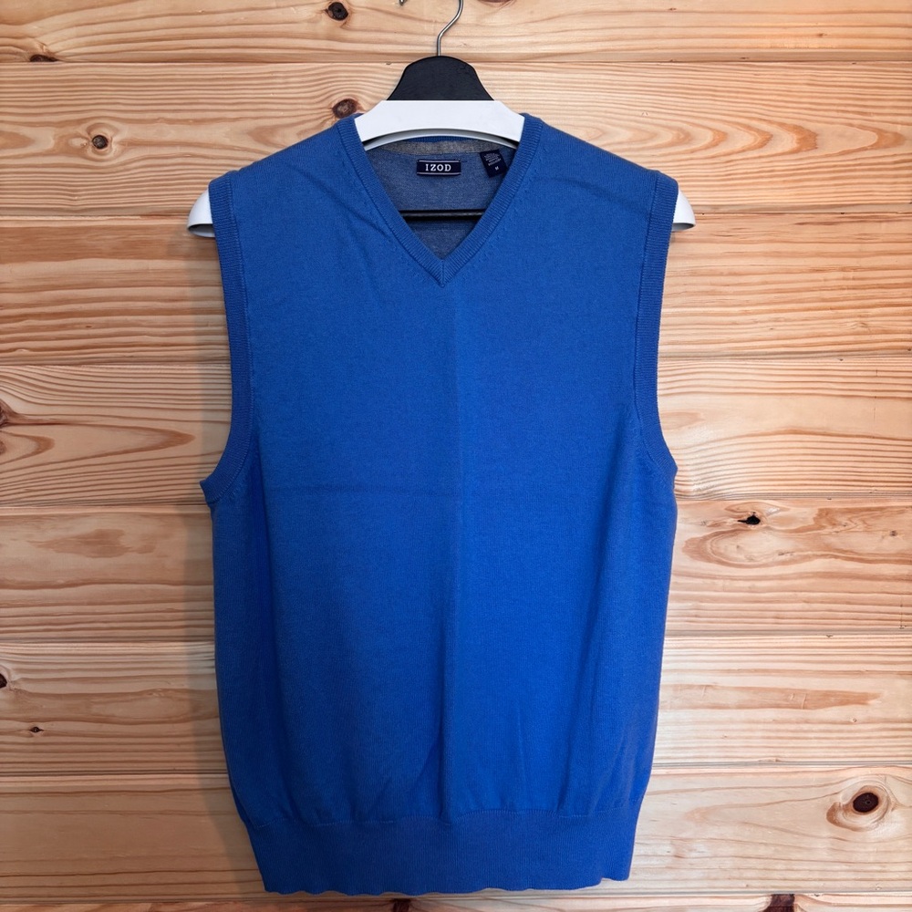 Izod Men's V-Neck Blue Sweater Vest